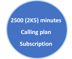 2500 (2K5) Minutes Calling Plan Subscription